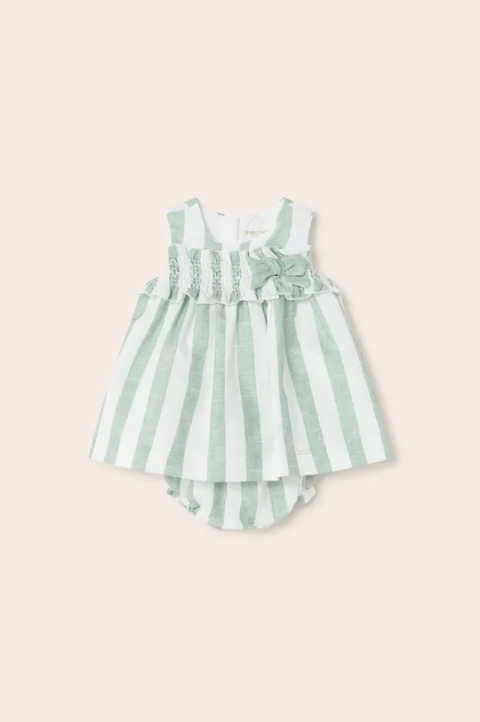 бірюзовий Дитяча бавовняна сукня Mayoral Newborn Для дівчаток