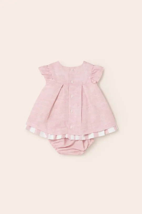 Mayoral Newborn sukienka lniana niemowlęca różowy