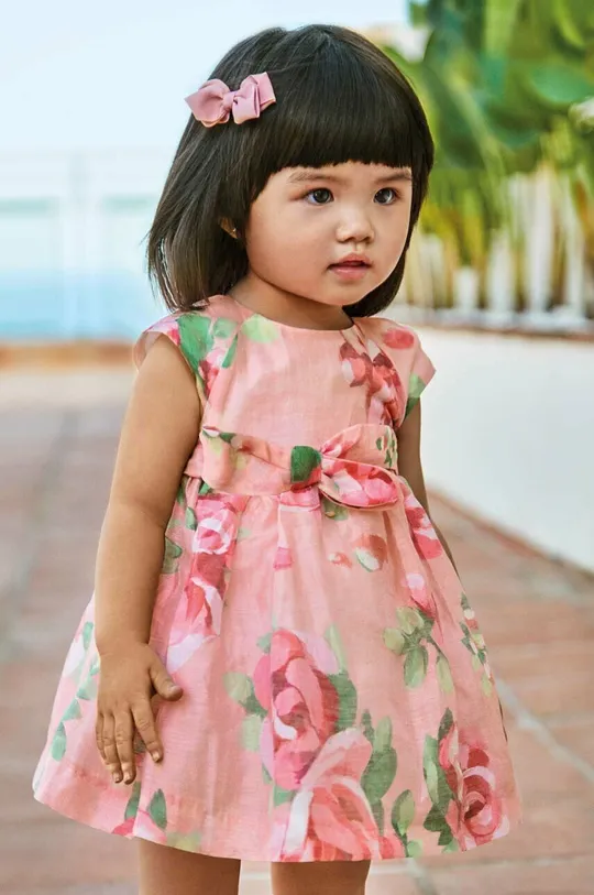 ροζ Βεφικό λινό φόρεμα Mayoral Για κορίτσια