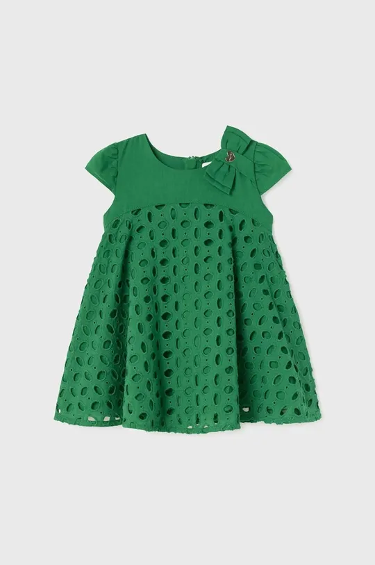 zelená Detské bavlnené šaty Mayoral Dievčenský