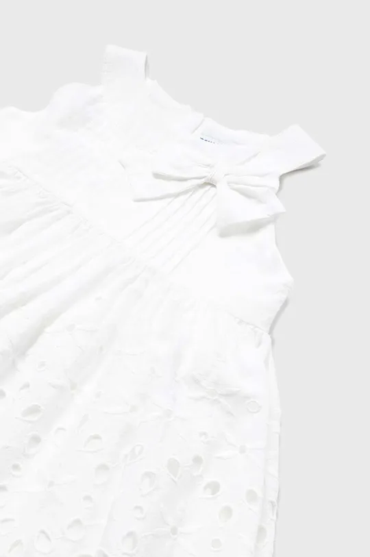 білий Дитяча бавовняна сукня Mayoral