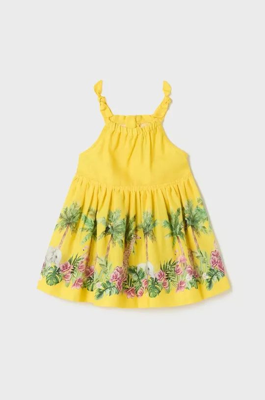 żółty Mayoral sukienka niemowlęca Dziewczęcy