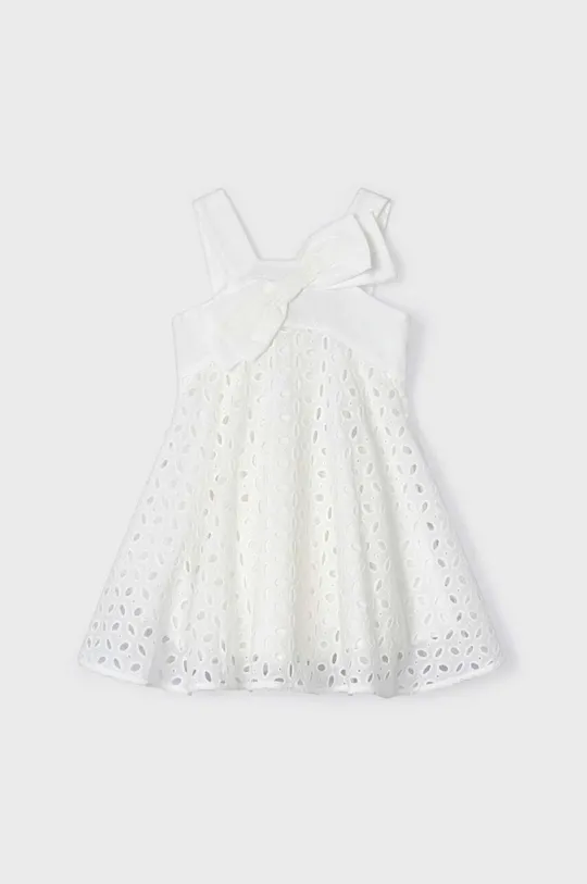 λευκό Παιδικό βαμβακερό φόρεμα Mayoral Για κορίτσια