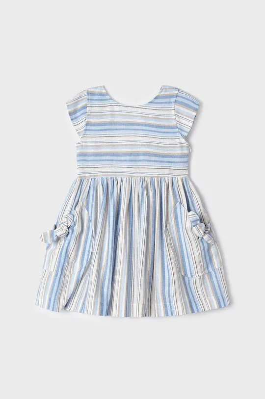 блакитний Дитяча сукня з домішкою льону Mayoral Для дівчаток