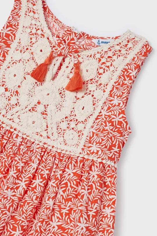 oranžová Dievčenské bavlnené šaty Mayoral