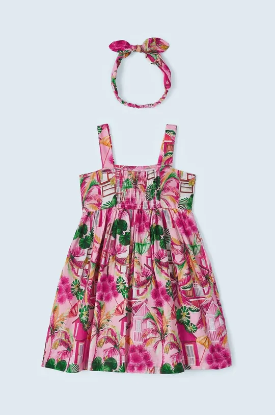 różowy Mayoral sukienka bawełniana dziecięca