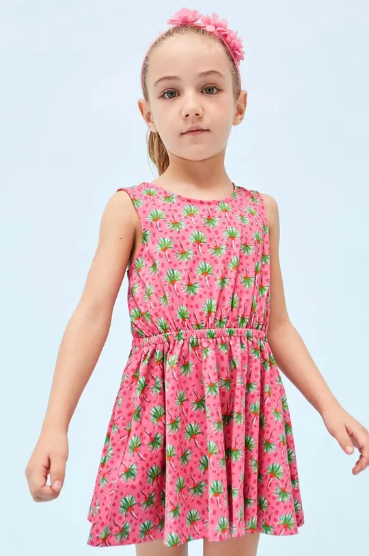 ostry różowy Mayoral sukienka bawełniana dziecięca Dziewczęcy