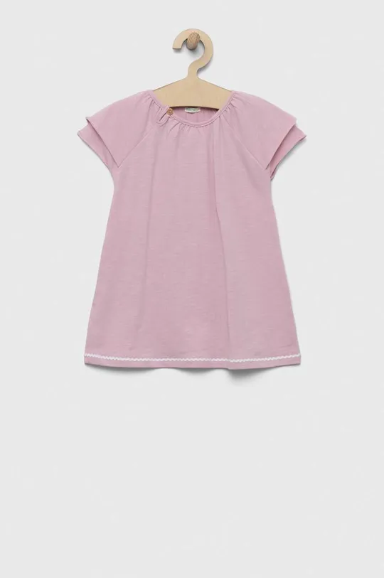 różowy United Colors of Benetton sukienka niemowlęca Dziewczęcy