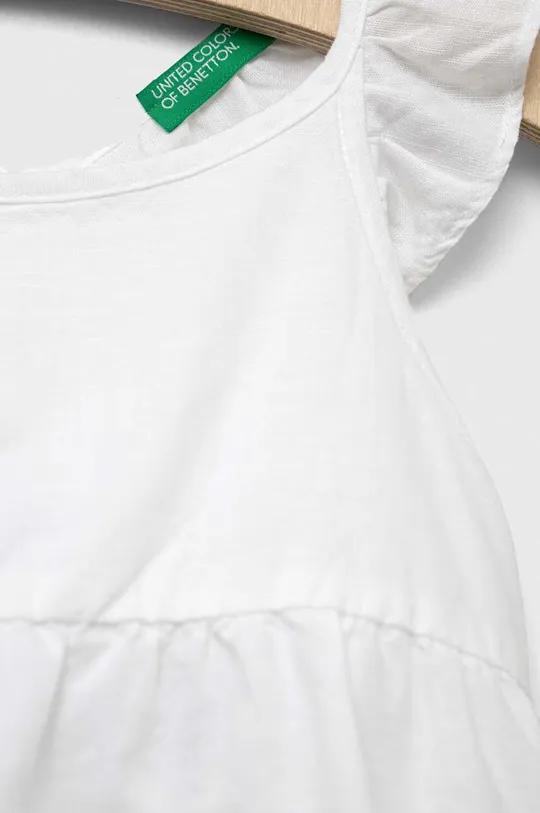 Παιδικό λινό φόρεμα United Colors of Benetton  Κύριο υλικό: 55% Λινάρι, 45% Βαμβάκι Φόδρα: 100% Βαμβάκι