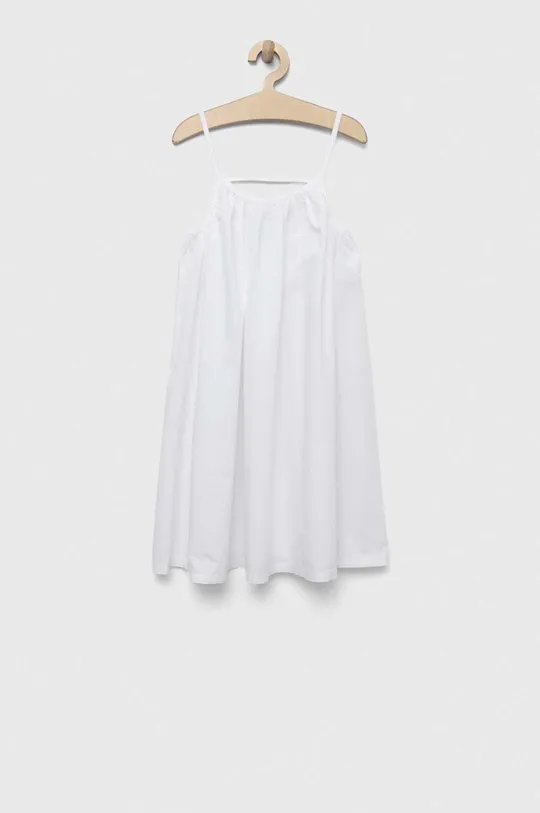 biały United Colors of Benetton sukienka bawełniana dziecięca Dziewczęcy