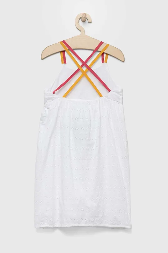 Dievčenské bavlnené šaty Sisley biela