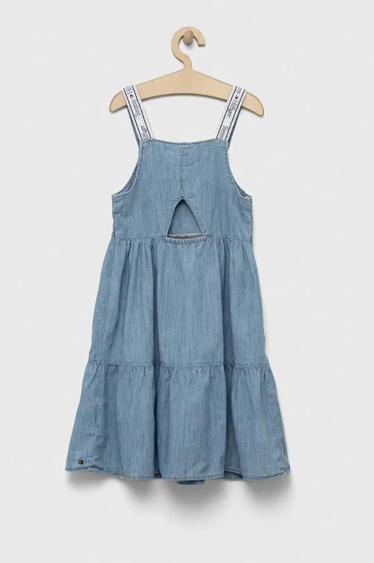 Tommy Hilfiger sukienka jeansowa dziecięca niebieski