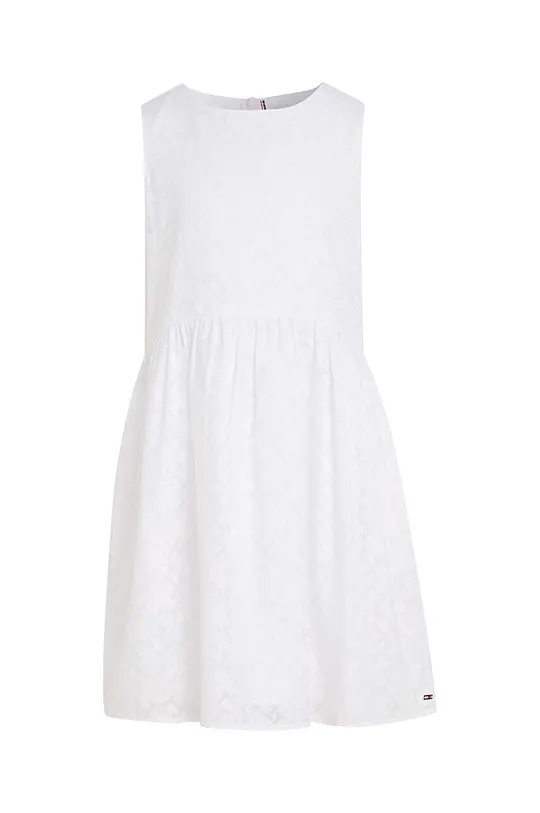 Παιδικό φόρεμα Tommy Hilfiger λευκό