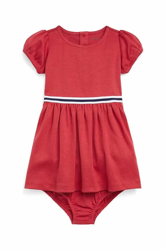 czerwony Polo Ralph Lauren sukienka niemowlęca Dziewczęcy