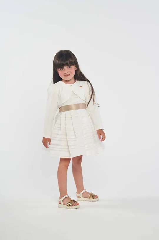 biały Birba&Trybeyond sukienka dziecięca Dziewczęcy
