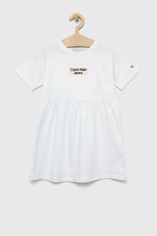 bijela Dječja haljina Calvin Klein Jeans Za djevojčice