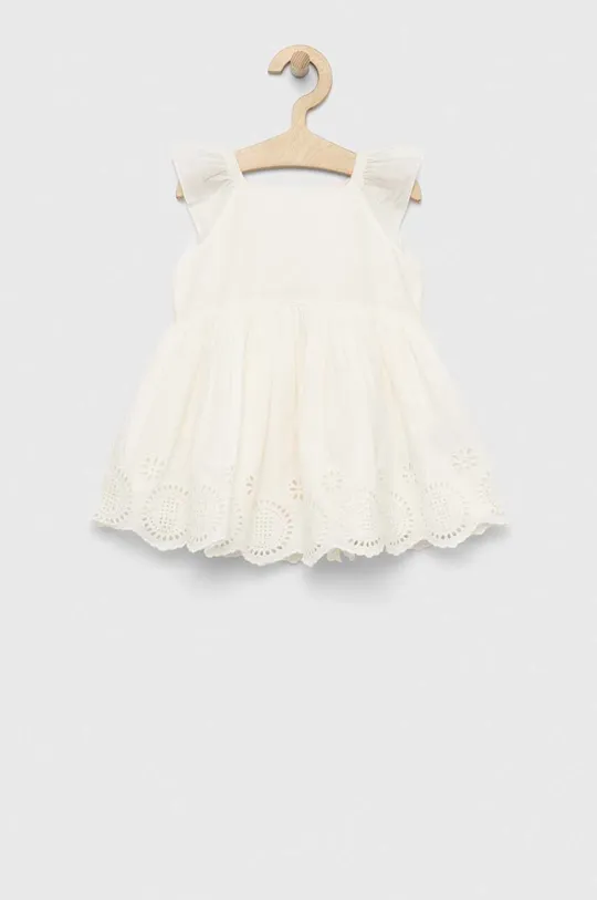 білий Дитяча бавовняна сукня GAP Для дівчаток