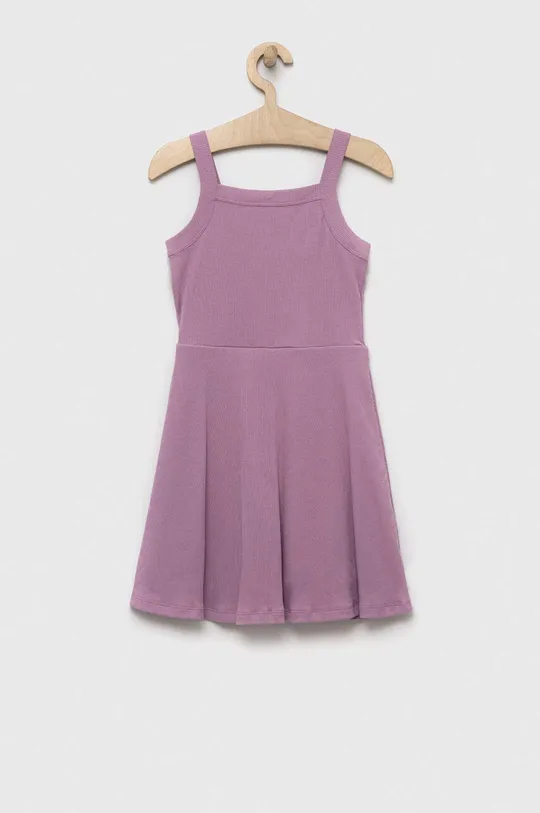Otroška bombažna obleka GAP vijolična