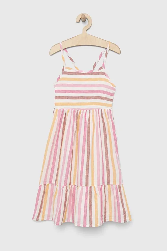 πολύχρωμο Παιδικό λινό φόρεμα GAP Για κορίτσια