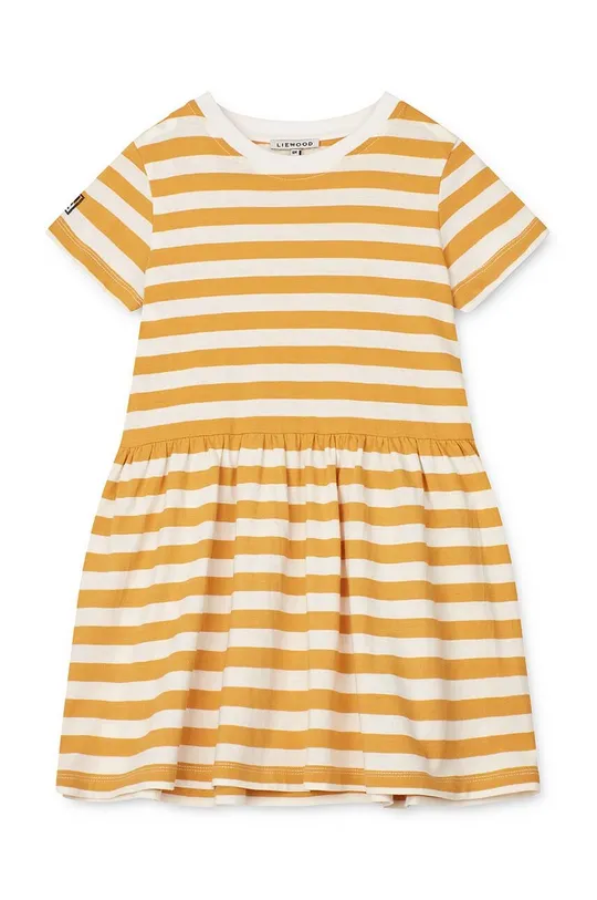 rumena Otroška obleka Liewood Dekliški