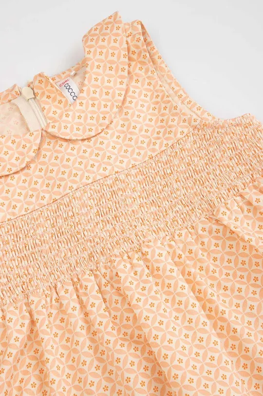 narančasta Pamučna haljina za bebe Coccodrillo