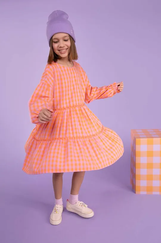 Παιδικό βαμβακερό φόρεμα Coccodrillo πολύχρωμο