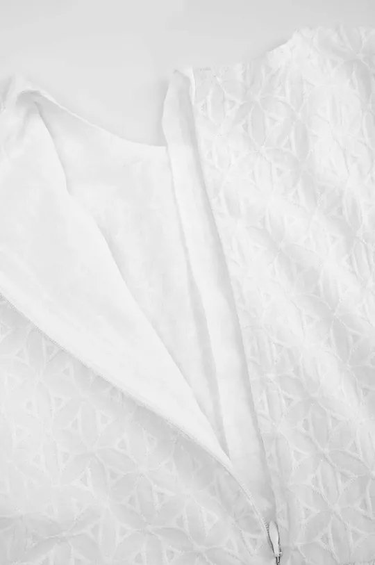 bela Otroška bombažna obleka Coccodrillo