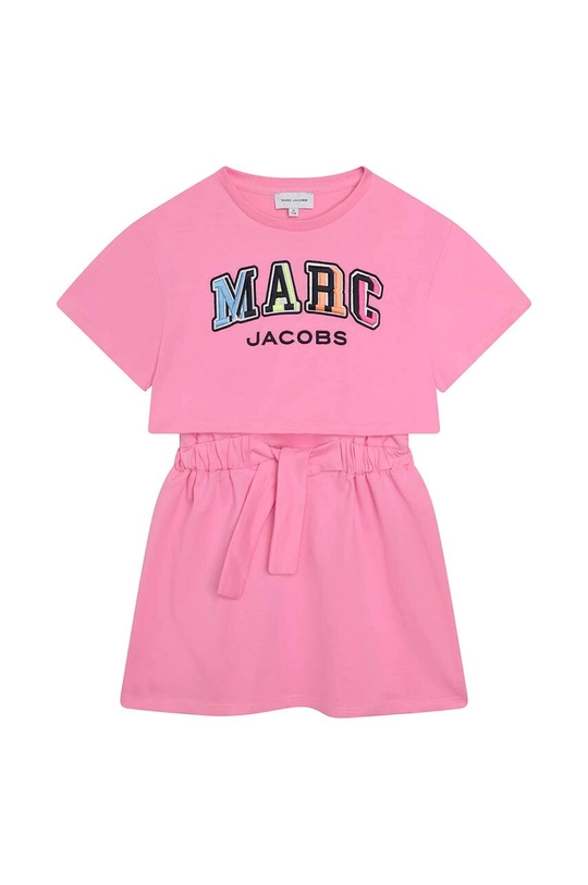 Хлопковое детское платье Marc Jacobs розовый