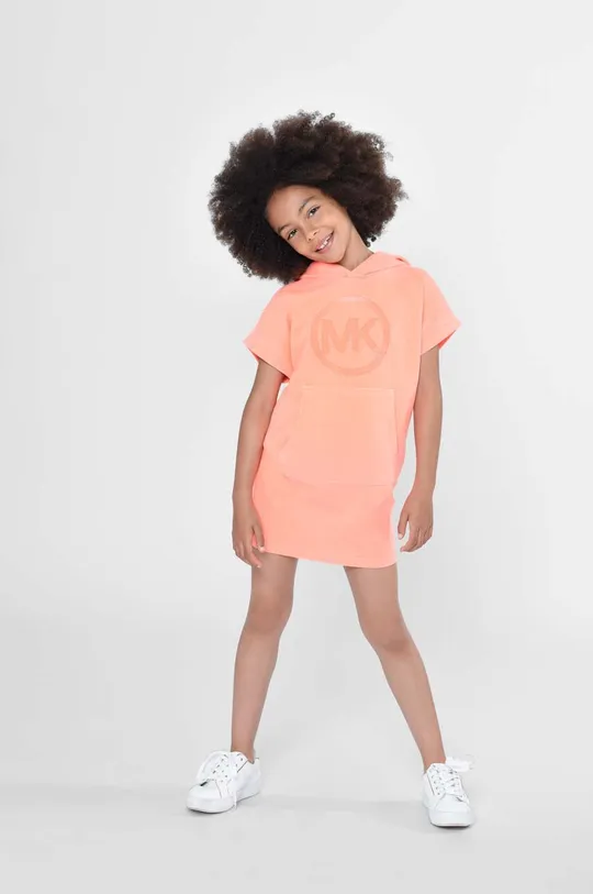 narančasta Dječja pamučna haljina Michael Kors Za djevojčice