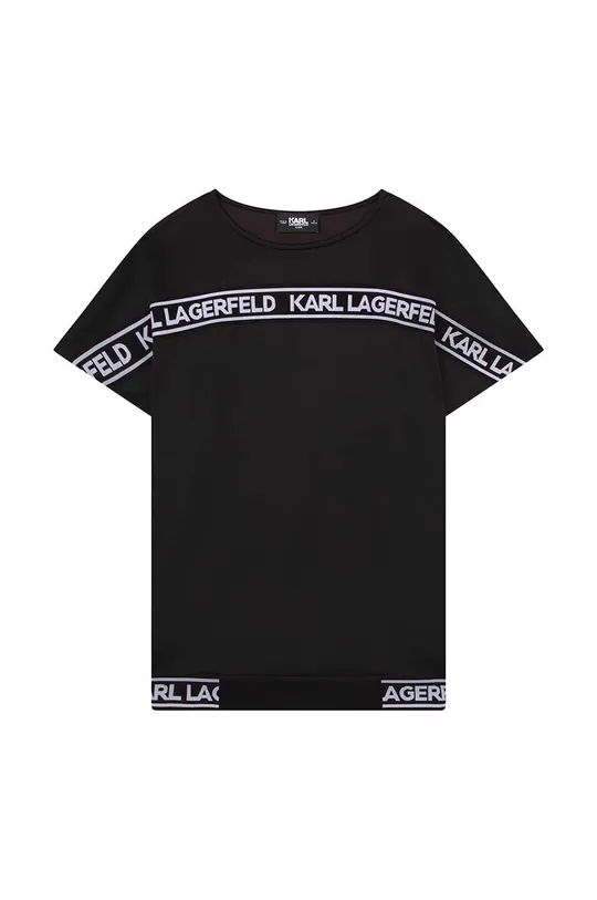 Otroška obleka Karl Lagerfeld črna