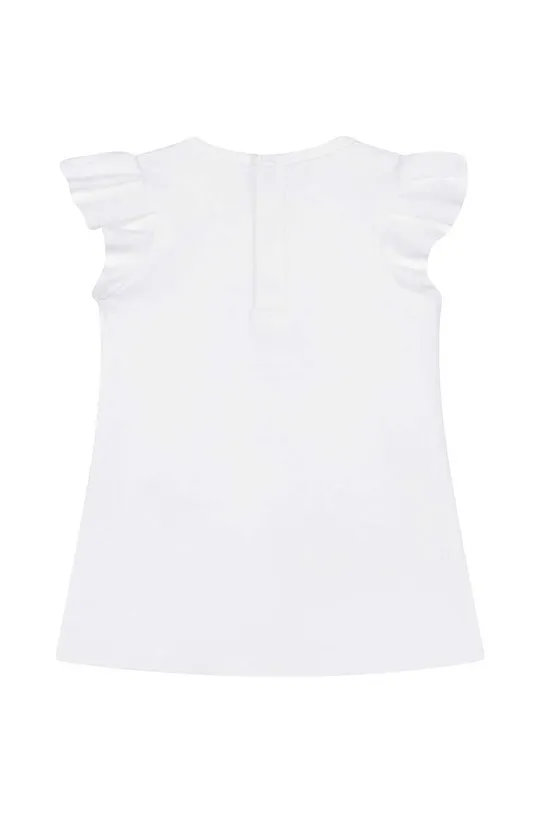 Παιδικό βαμβακερό φόρεμα Karl Lagerfeld λευκό