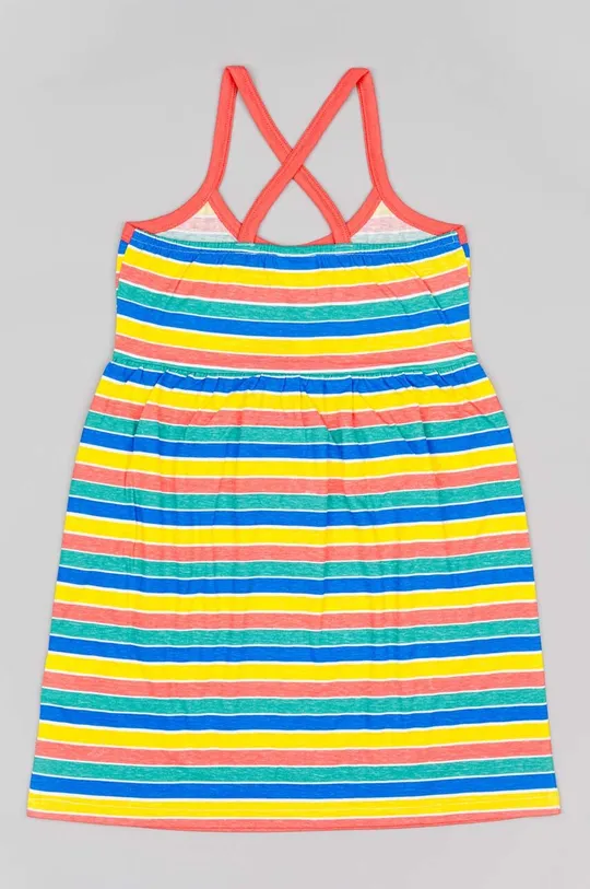 Παιδικό βαμβακερό φόρεμα zippy πορτοκαλί