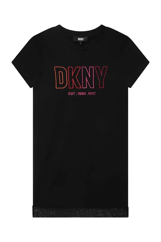 Дитяча бавовняна сукня Dkny чорний