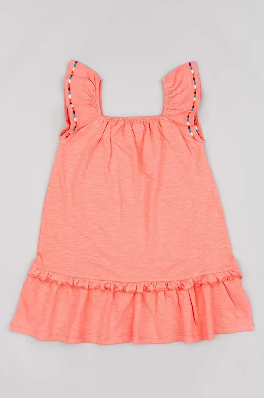 oranžová Dievčenské šaty zippy Dievčenský