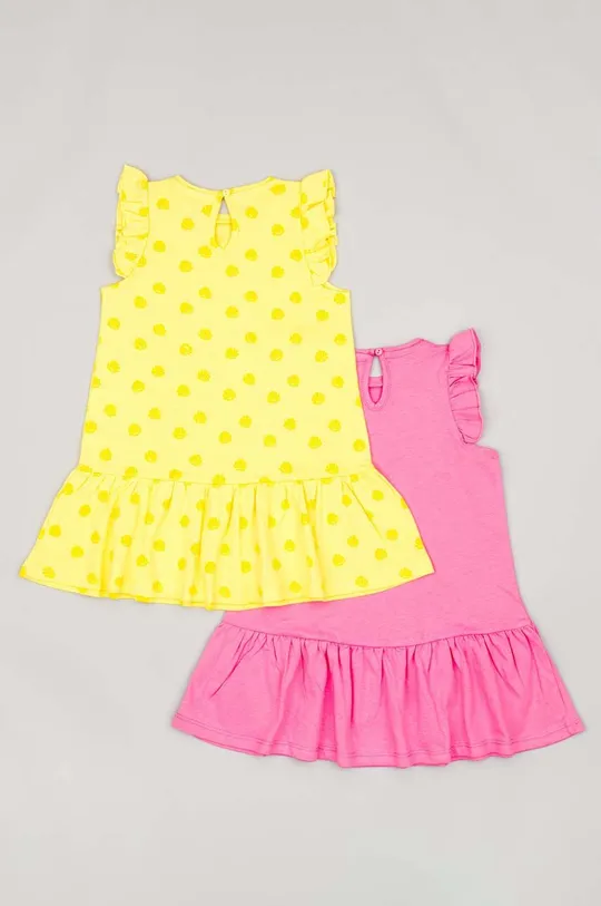 Дитяча бавовняна сукня zippy 2-pack рожевий