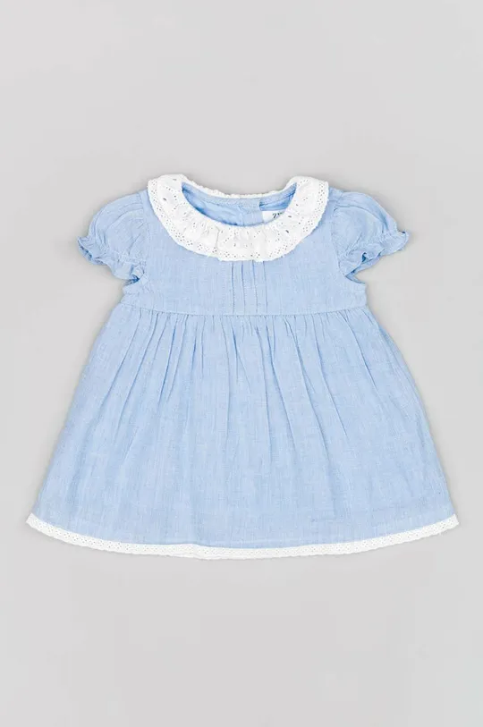 μπλε Βρεφικό βαμβακερό φόρεμα zippy Για κορίτσια