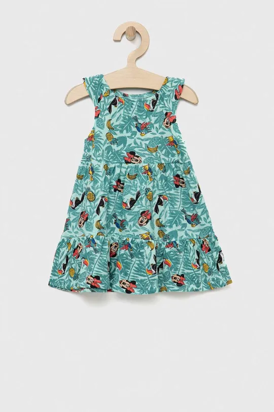 zelena Dječja pamučna haljina zippy x Disney Za djevojčice