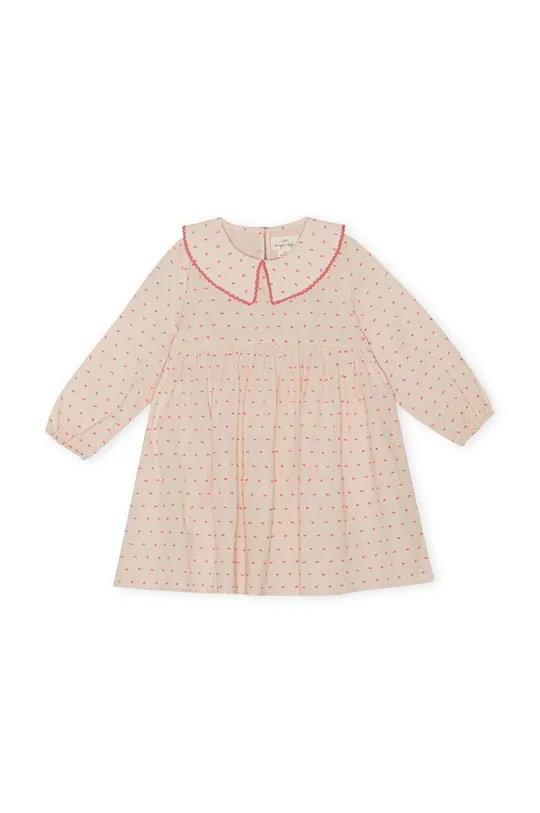 Παιδικό βαμβακερό φόρεμα Konges Sløjd ροζ