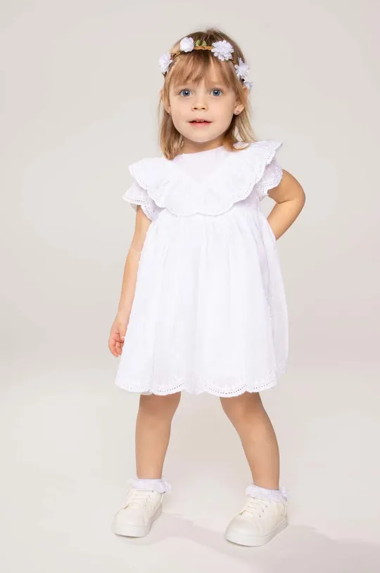 biały Coccodrillo sukienka dziecięca Dziewczęcy