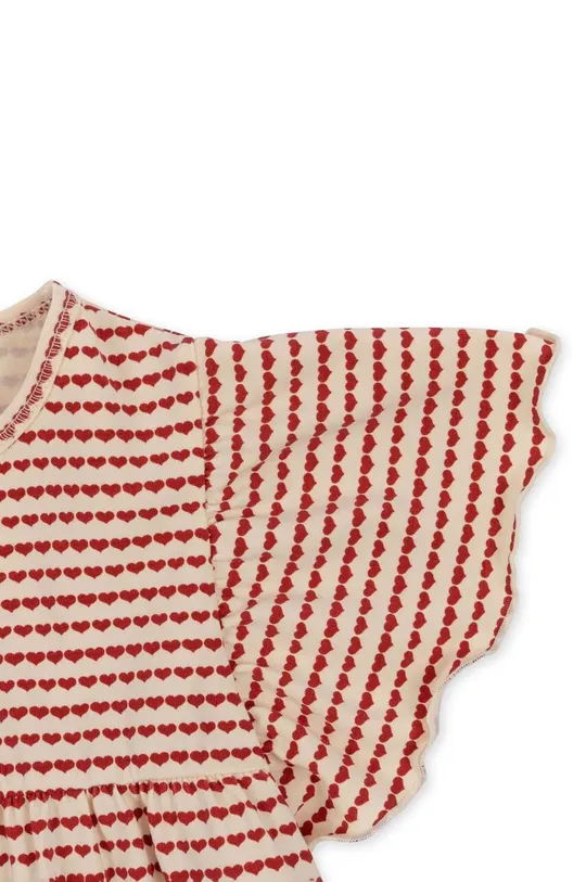 červená Dievčenské bavlnené šaty Konges Sløjd