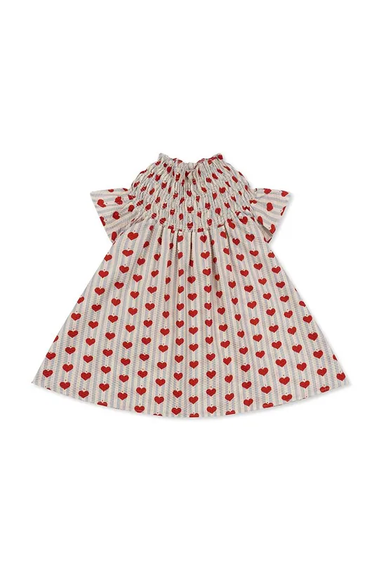 Παιδικό βαμβακερό φόρεμα Konges Sløjd κόκκινο