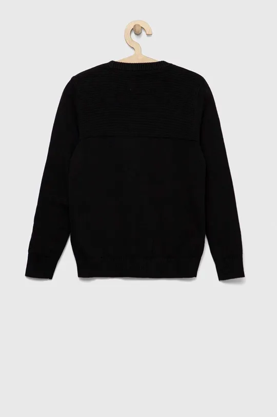 Παιδικό βαμβακερό πουλόβερ Calvin Klein Jeans μαύρο