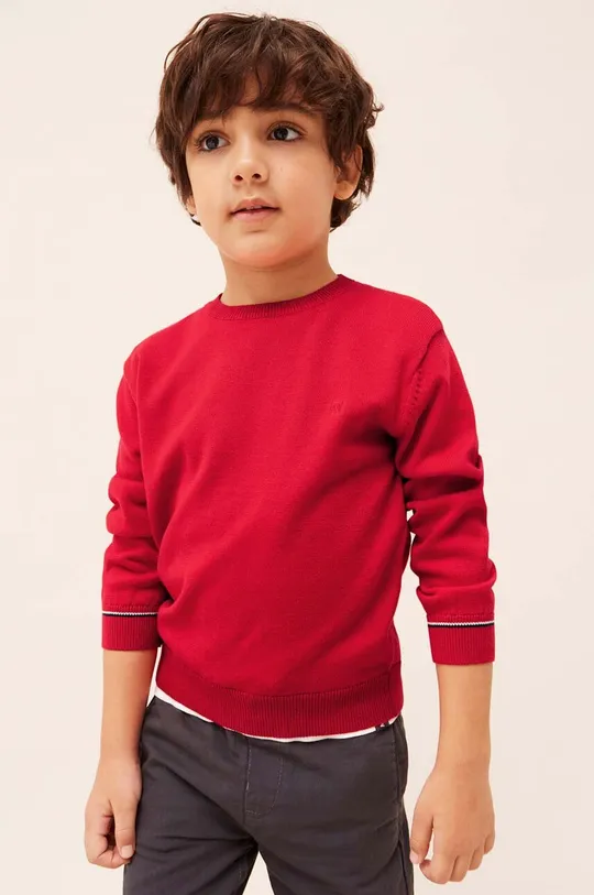 κόκκινο Παιδικό βαμβακερό πουλόβερ Mayoral Για αγόρια