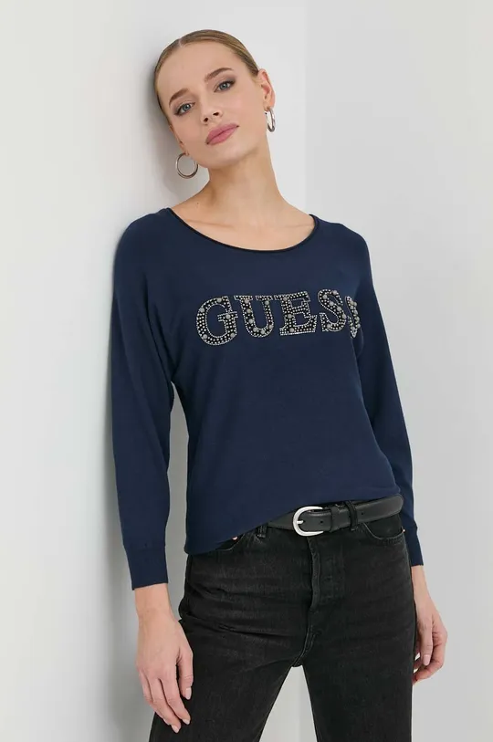 Guess sweter granatowy