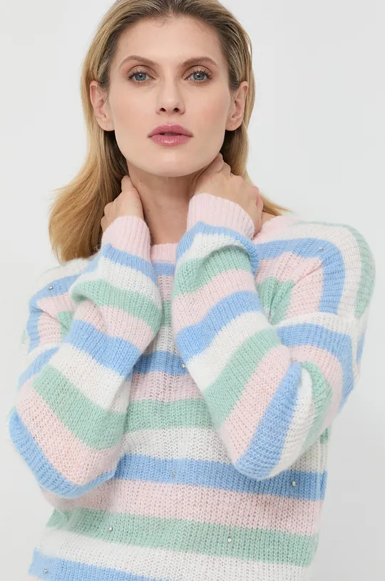 multicolor Guess sweter z domieszką wełny