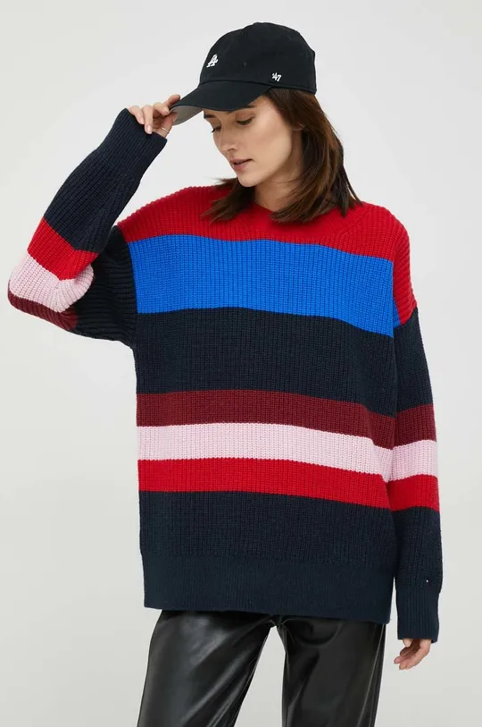 viacfarebná Vlnený sveter Tommy Hilfiger Dámsky