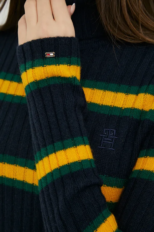 granatowy Tommy Hilfiger sweter wełniany