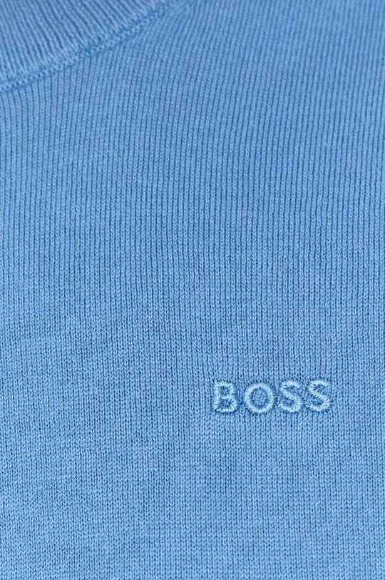 μπλε Ένα πουλόβερ σε μείγμα μεταξιού BOSS