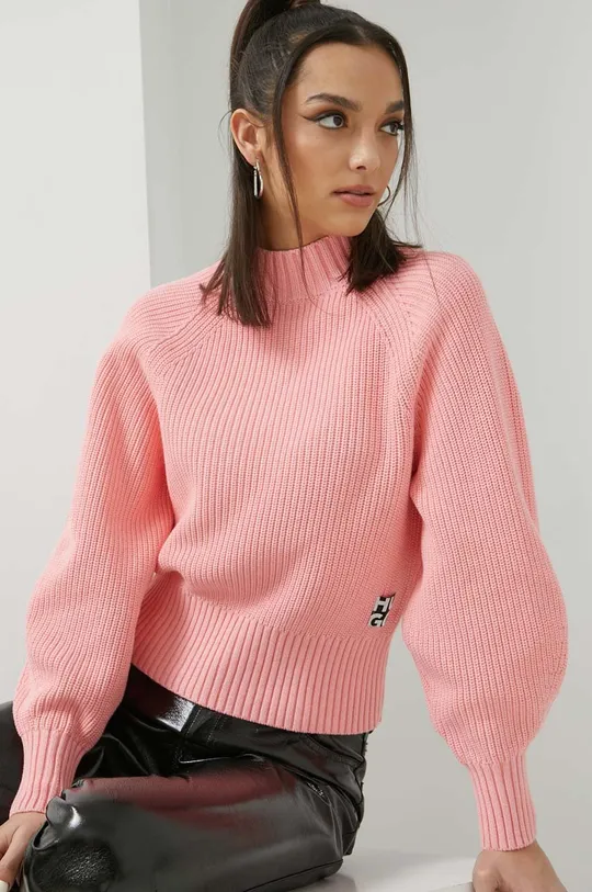 ροζ Βαμβακερό πουλόβερ HUGO Γυναικεία