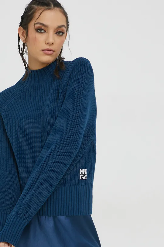 HUGO sweter bawełniany Damski